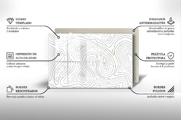 Skärbräda glas modern Abstraktionsformer