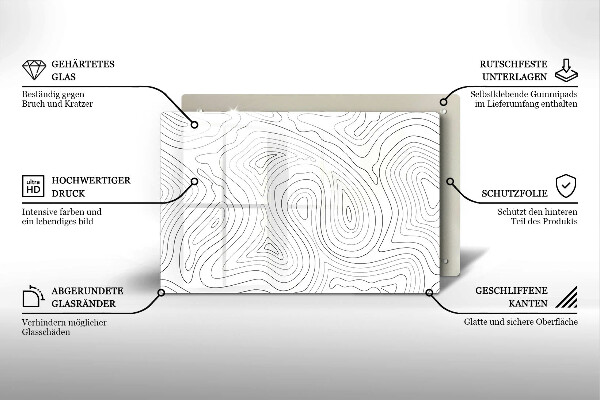 Skärbräda glas modern Abstraktionsformer