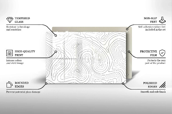 Skärbräda glas modern Abstraktionsformer