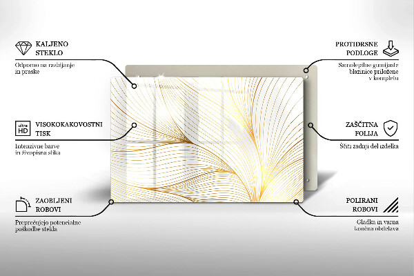 Skärbräda glas modern Modernt linjemönster