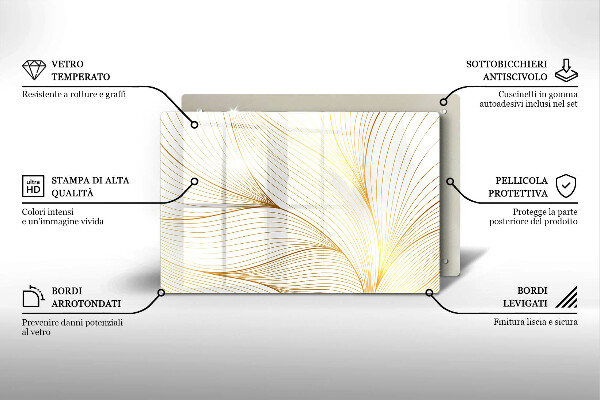 Skärbräda glas modern Modernt linjemönster