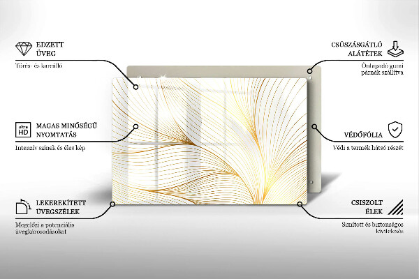 Skärbräda glas modern Modernt linjemönster