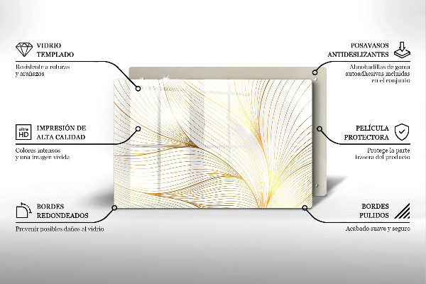Skärbräda glas modern Modernt linjemönster