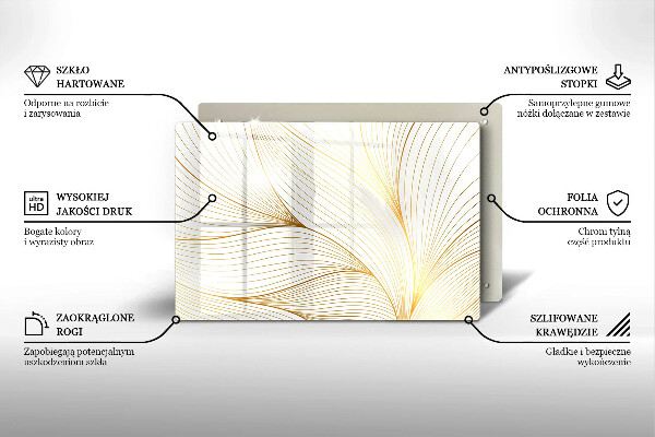 Skärbräda glas modern Modernt linjemönster