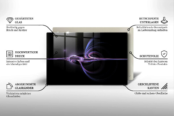 Skärbräda glas modern Modern abstraktion