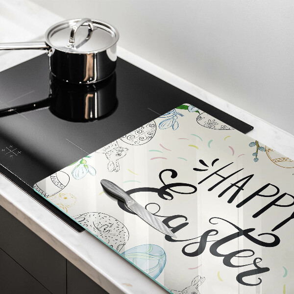 Skärbräda glas modern Glad påsk inskription