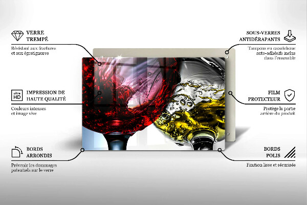 Skärbräda glas modern Glas vin