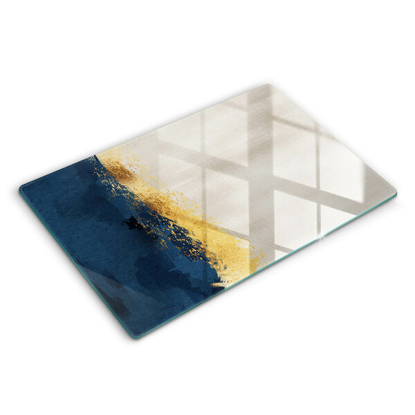 Skärbräda glas modern Abstraktion guld