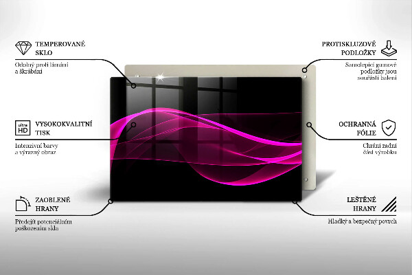 Skärbräda glas modern Rosa abstraktion