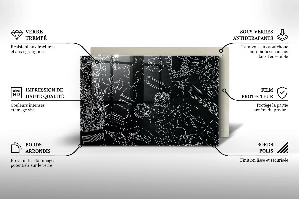 Skärbräda glas modern Kökstillbehör