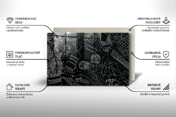 Skärbräda glas modern Kökstillbehör