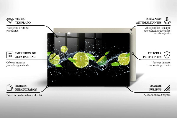 Skärbräda glas modern Lime mynta vatten