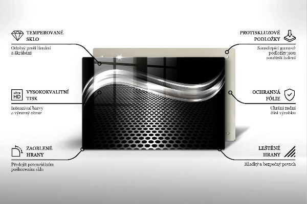 Skärbräda glas modern Metallstruktur