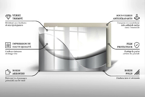 Skärbräda glas modern Abstrakta linjer design