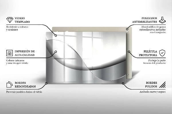Skärbräda glas modern Abstrakta linjer design