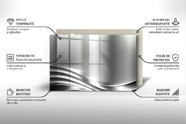 Skärbräda glas modern Metallstruktur
