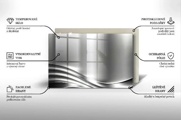 Skärbräda glas modern Metallstruktur