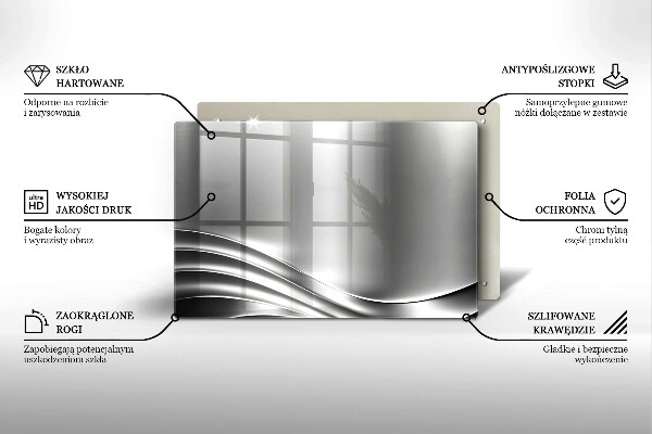 Skärbräda glas modern Metallstruktur