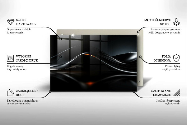 Skärbräda glas modern Abstraktion 3D-design