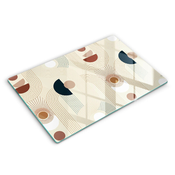 Skärbräda glas modern Geometri boho former