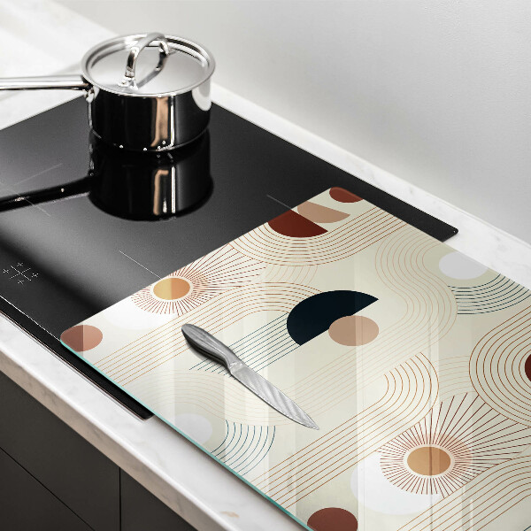 Skärbräda glas modern Geometri boho former