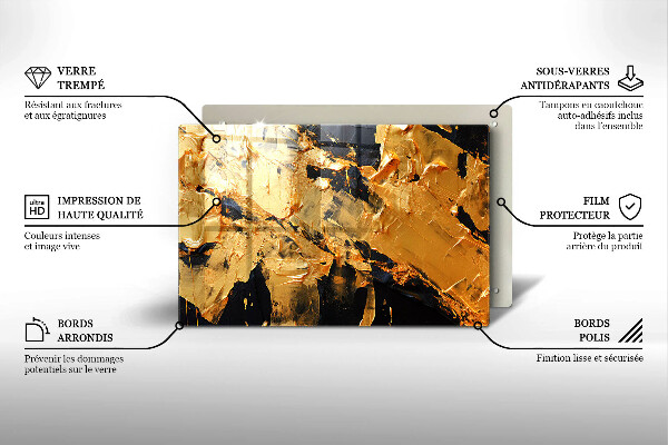 Skärbräda glas modern Elegant färgstruktur