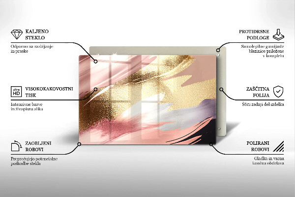 Skärbräda glas modern Pastellfläckar