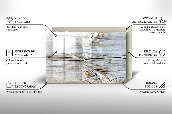 Skärbräda glas modern Lätt trästruktur