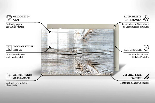 Skärbräda glas modern Lätt trästruktur