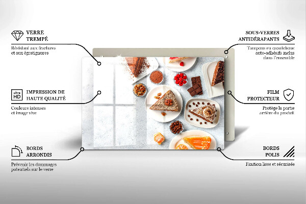 Skärbräda glas modern Söta kakor