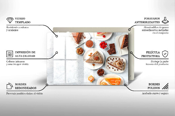 Skärbräda glas modern Söta kakor