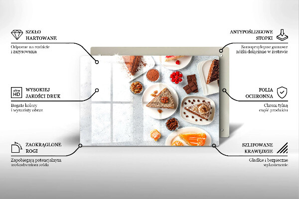 Skärbräda glas modern Söta kakor