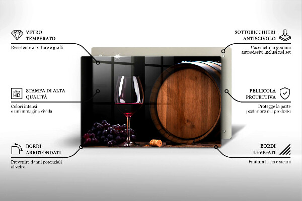 Skärbräda glas modern Vinfatsglas