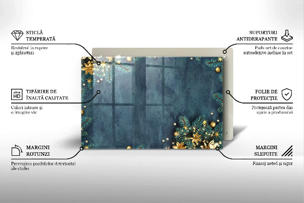 Skärbräda glas modern Juldekorationer