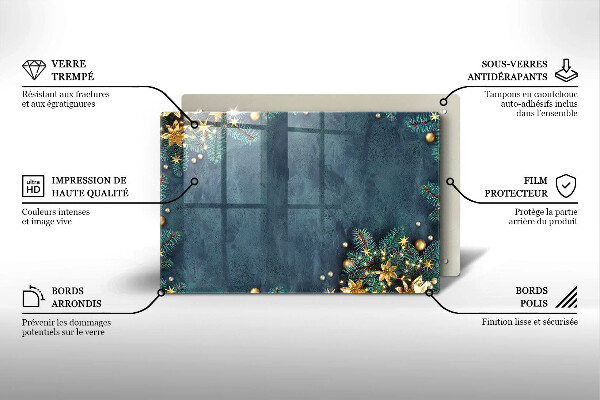 Skärbräda glas modern Juldekorationer