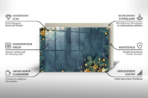Skärbräda glas modern Juldekorationer