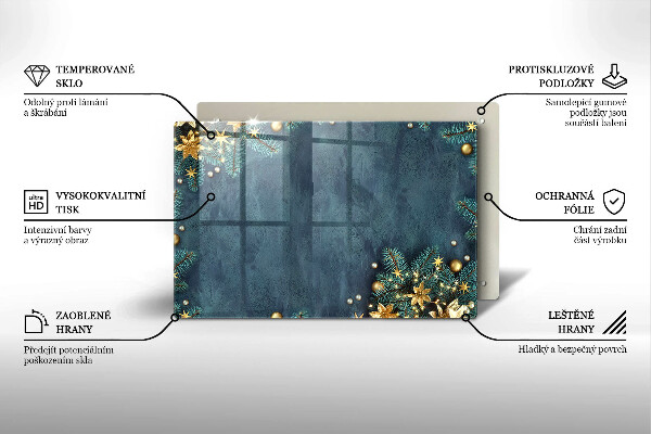 Skärbräda glas modern Juldekorationer