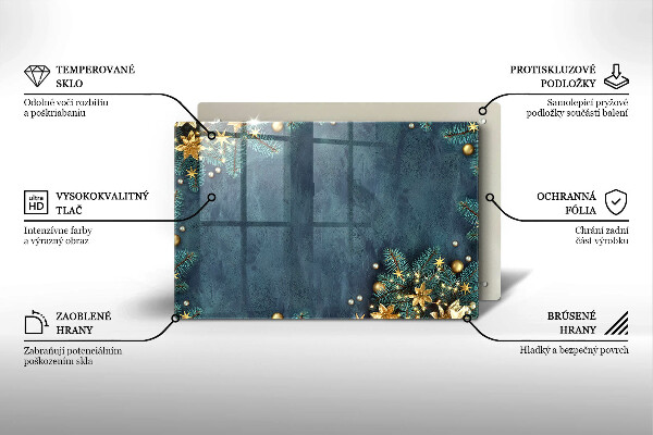 Skärbräda glas modern Juldekorationer