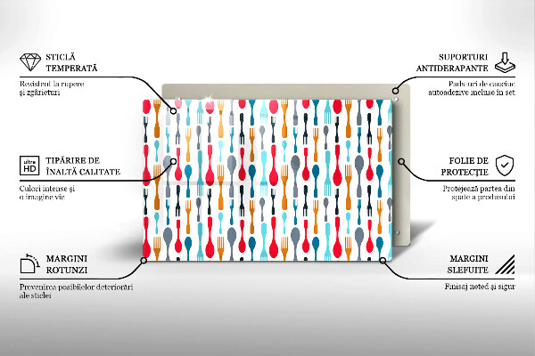 Skärbräda glas modern Sked illustration