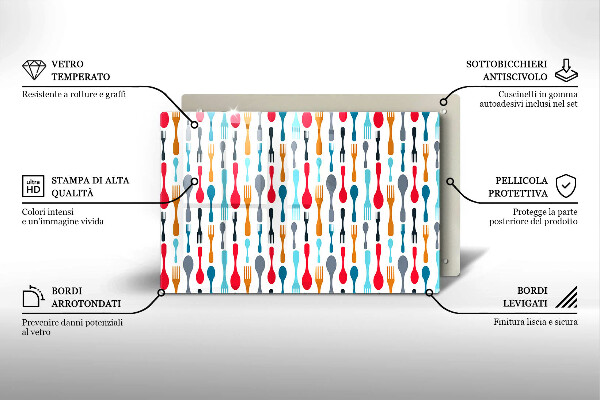Skärbräda glas modern Sked illustration