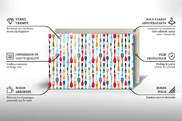 Skärbräda glas modern Sked illustration
