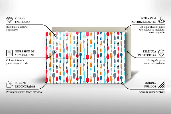 Skärbräda glas modern Sked illustration