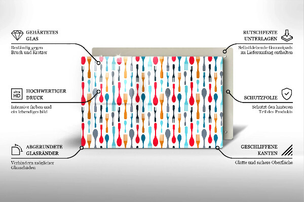Skärbräda glas modern Sked illustration