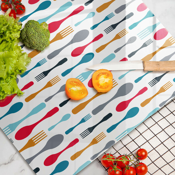 Skärbräda glas modern Sked illustration