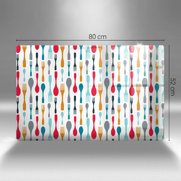 Skärbräda glas modern Sked illustration