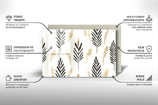 Skärbräda glas modern Boho växter