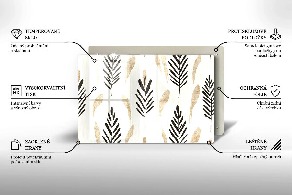 Skärbräda glas modern Boho växter