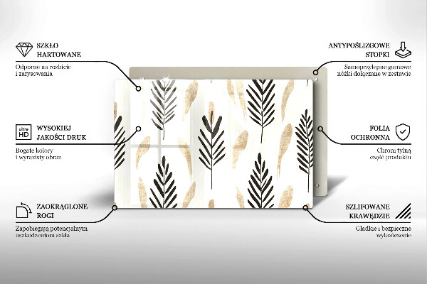 Skärbräda glas modern Boho växter