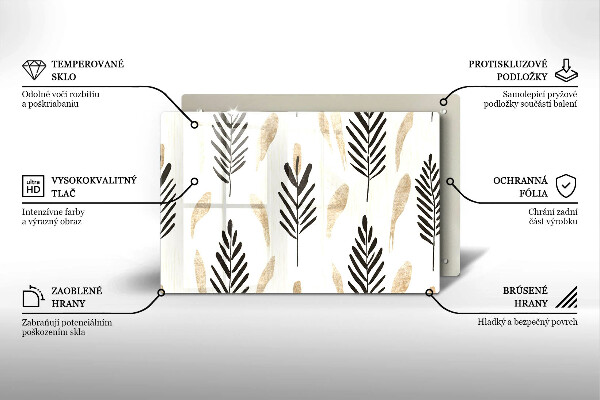 Skärbräda glas modern Boho växter