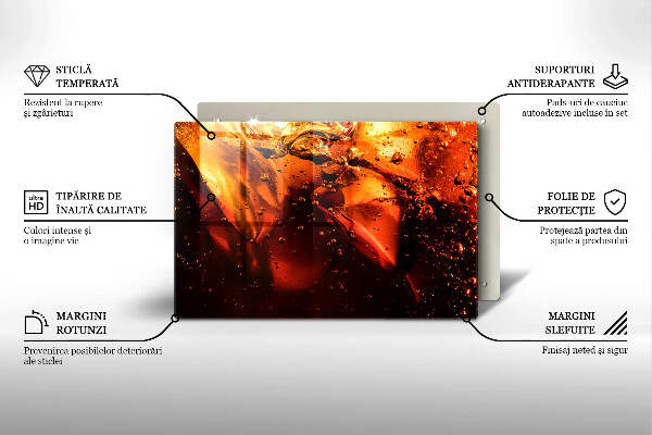 Skärbräda glas modern Cola drink med is